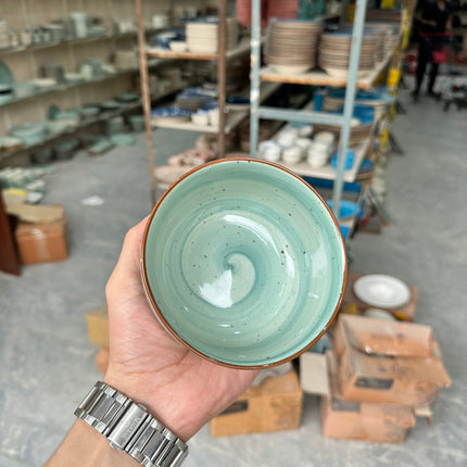 Leftover 5 inch Single Serving Bowl ( Teal Colorline )