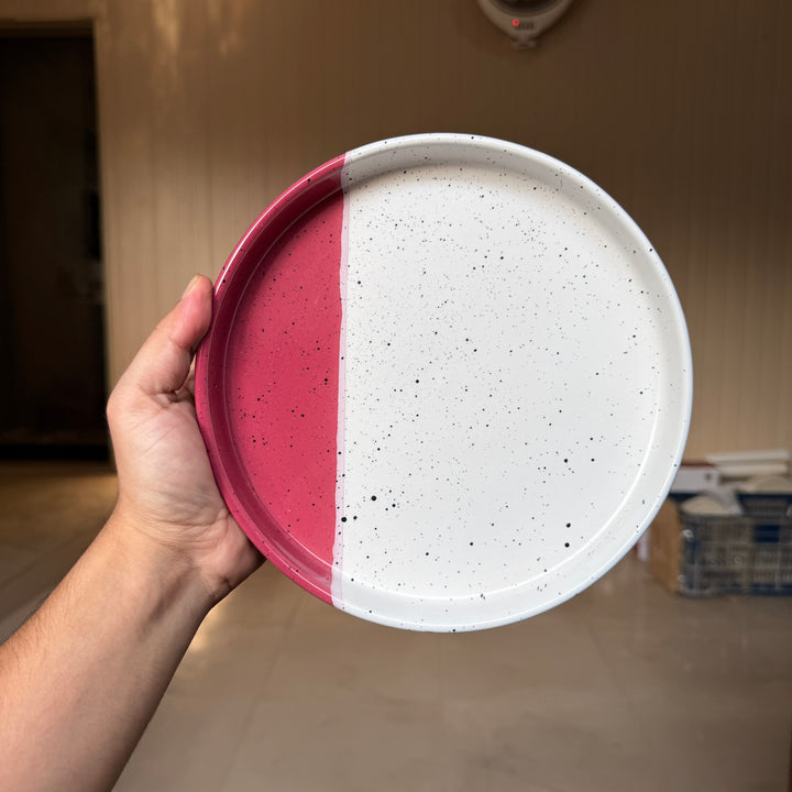 Leftover 8 inch Classic Plate ( Rose Accent )