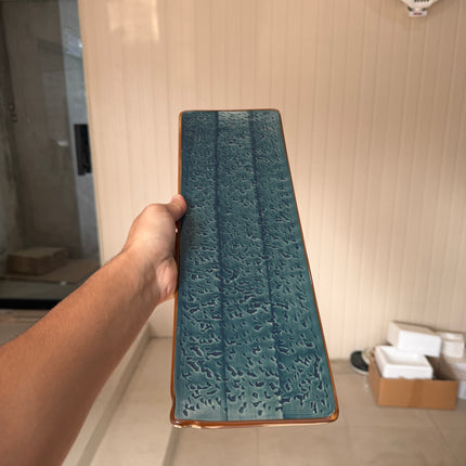 Leftover 15.5" x 6" Flat Rectangular Slab ( Peacock Green Colorline )