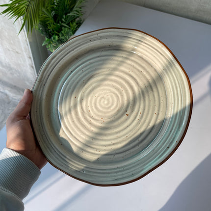 Leftover 10 inch Irregular Spiral Plate ( Ash )