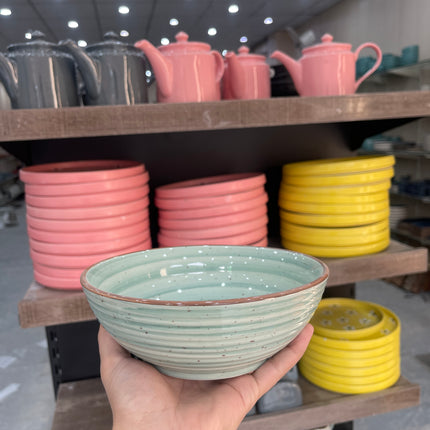 Leftover 7 inch Ripple Bowl ( Teal Colorline )