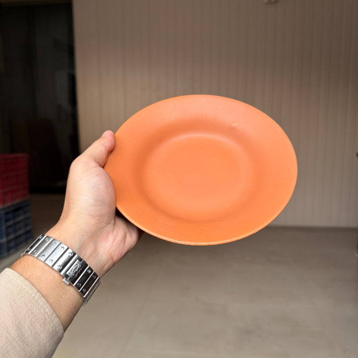 Leftover 7 inch Deep Gravy Plate ( Terracotta Matte ) ( Set of 6 )
