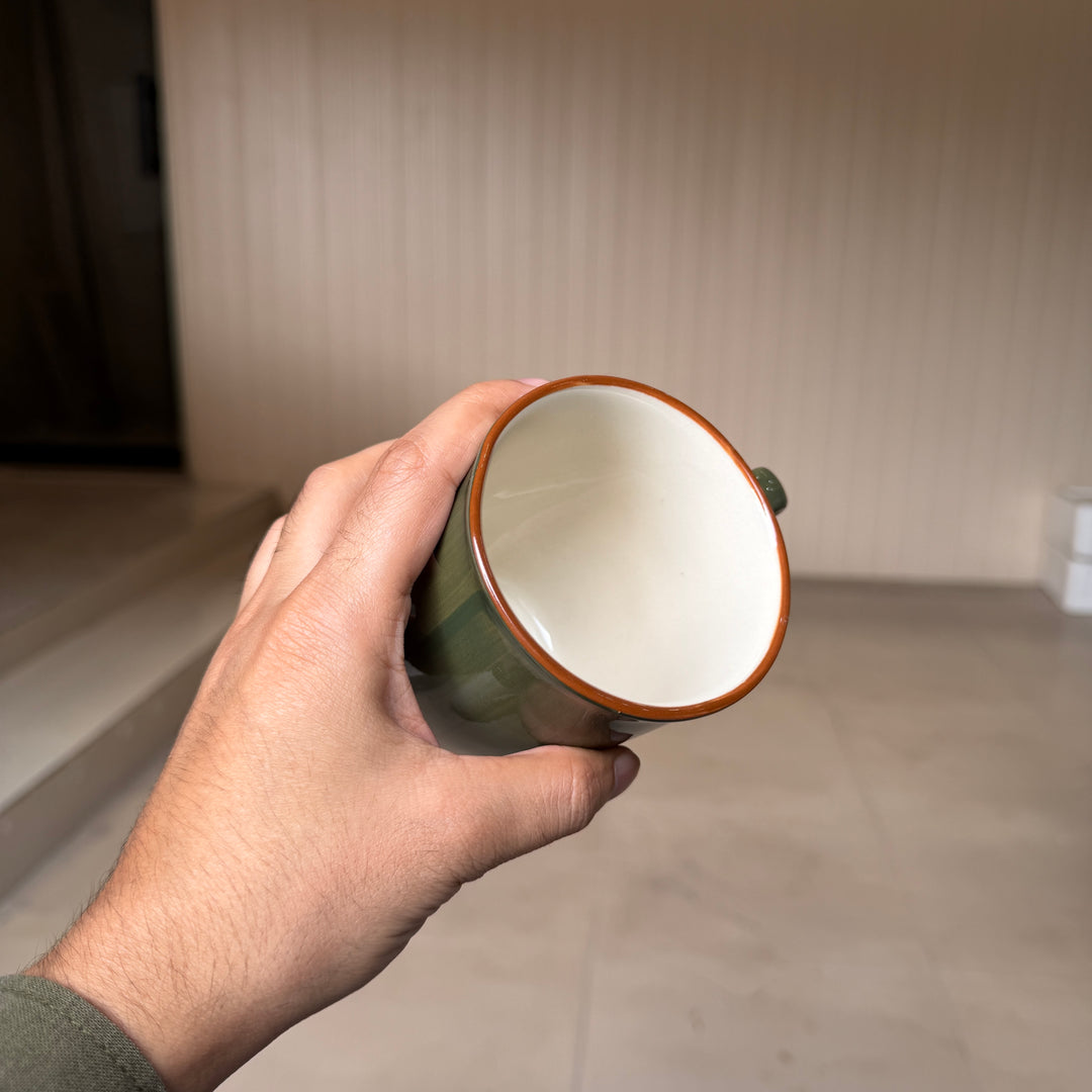 Leftover 005 Mug ( Dark Green Colorline ) ( 350 ml )