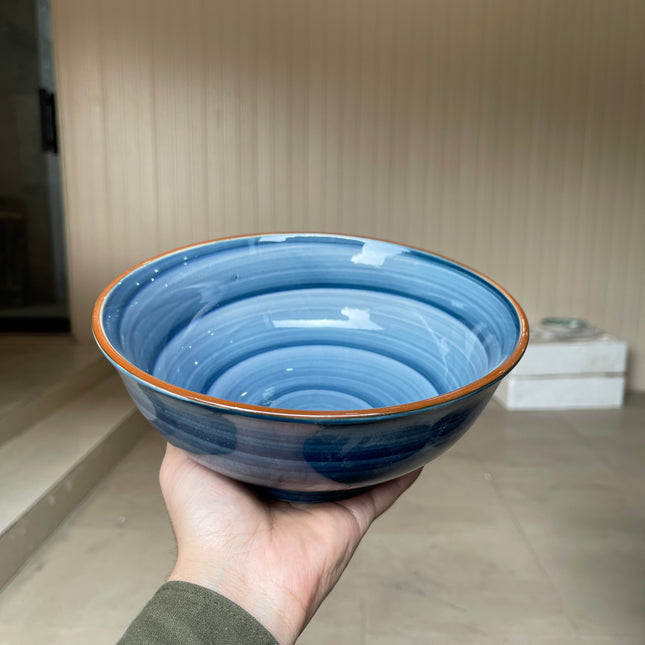 Leftover 8 inch Round Bowl ( Cobalt Blue Colorline )