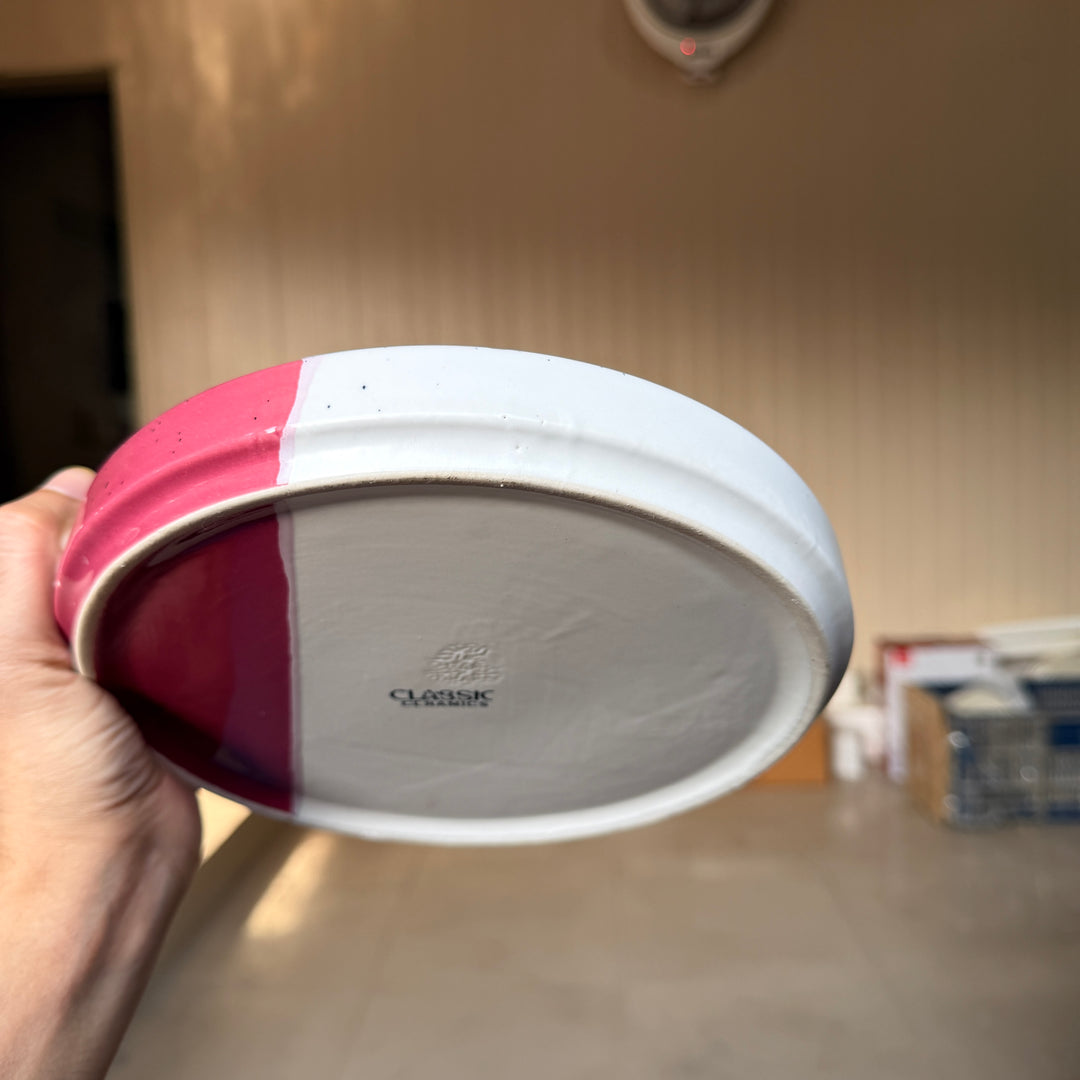 Leftover 8 inch Classic Plate ( Rose Accent )