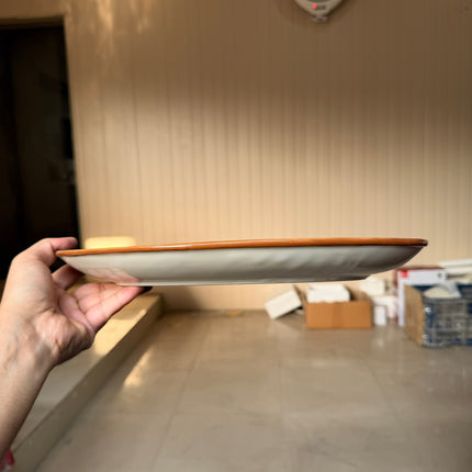 Leftover 13 inch Rimless Rice Dish ( Cobalt Blue Colorline )