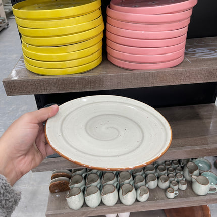 Leftover 8 inch Rimless Plate ( Grey Colorline )