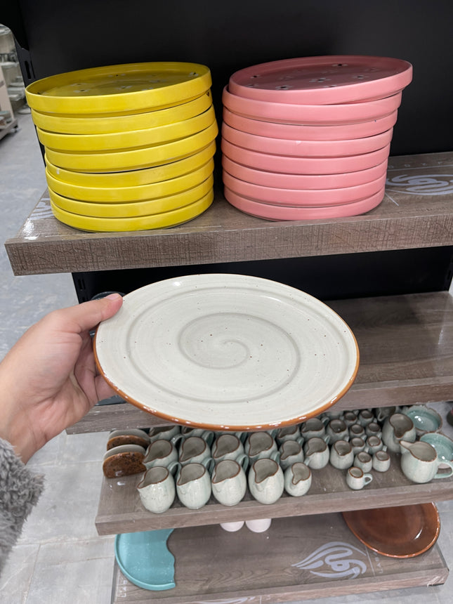 Leftover 8 inch Rimless Plate ( Grey Colorline )