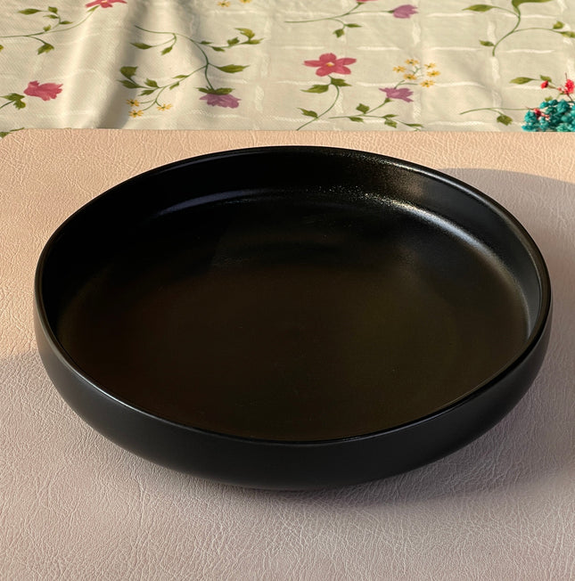 8 inch Deep Classic Plate ( Textured Black Matte )