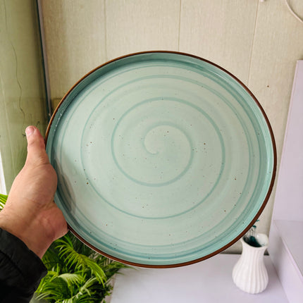 Leftover 12 inch Classic Plate ( Teal Colorline )
