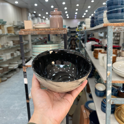 Leftover 5.5 inch Ripple Bowl ( Black Marble )