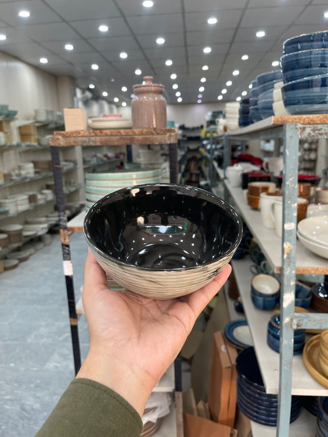 Leftover 5.5 inch Ripple Bowl ( Black Marble )