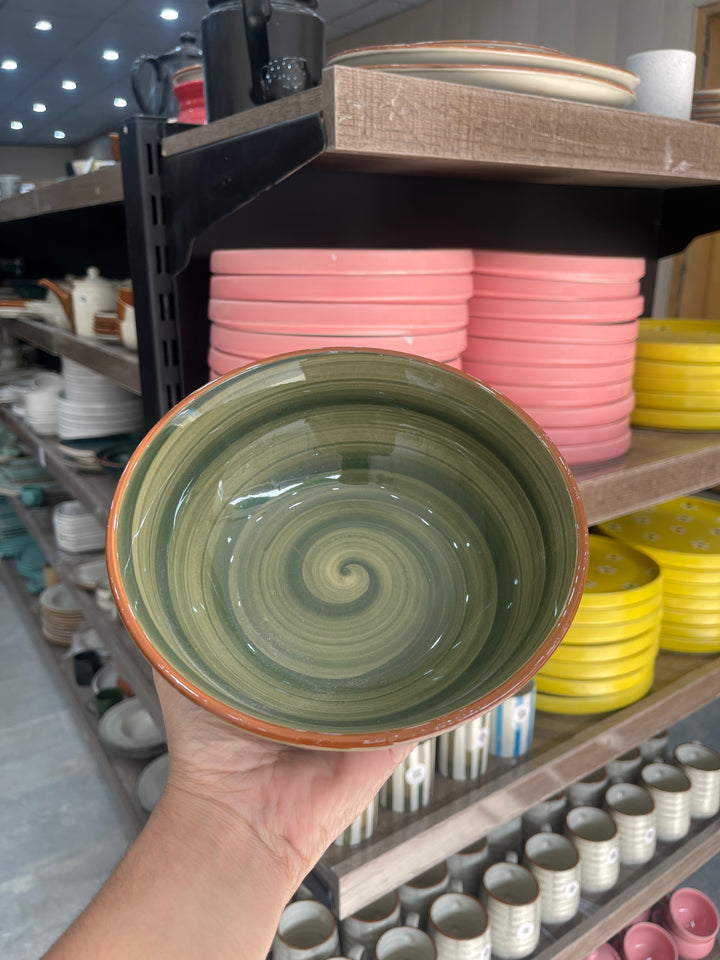 Leftover 7 inch Ripple Bowl ( Dark Green Colorline )