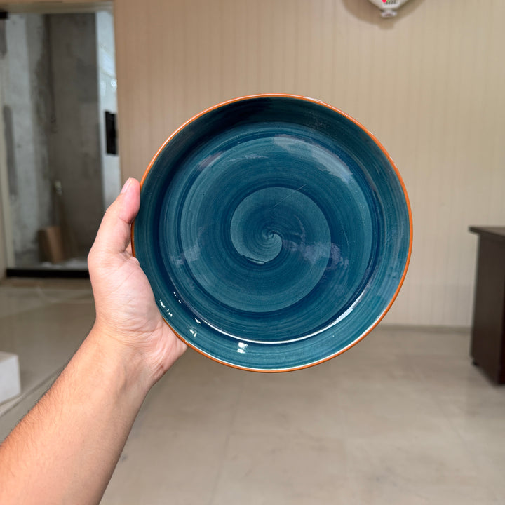 Leftover 8 inch Coupe Plate ( Peacock Green Colorline )