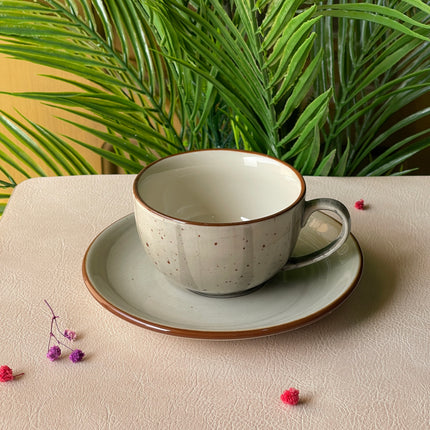 WM Cup with Saucer ( Grey Colorline ) ( 220 ml ) ( 1+1 )