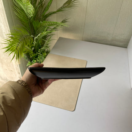 Leftover 12"x7" Rectangular Platter ( Textured Black Matte )