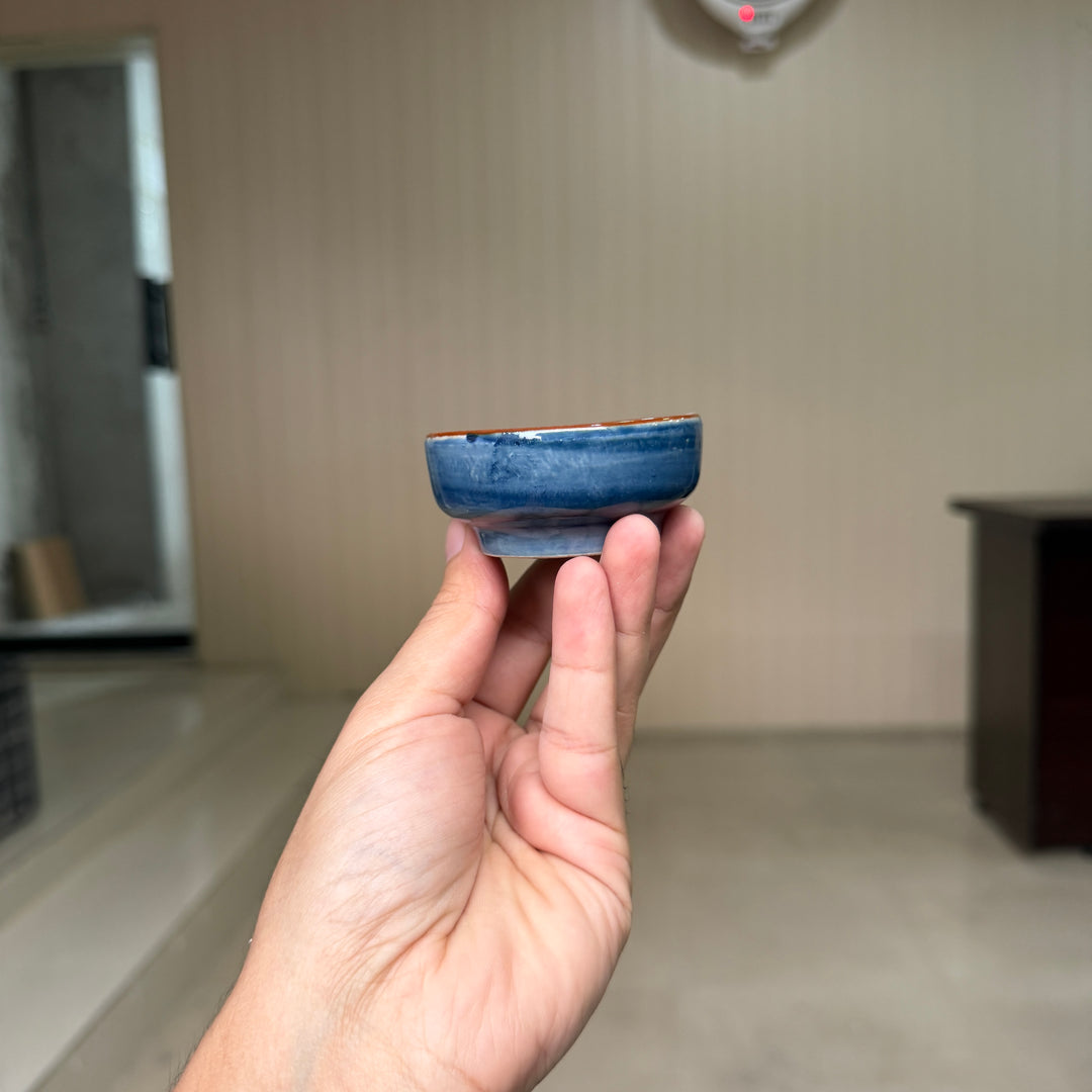 Leftover Round Sauce Ramekin Small ( Indigo ) ( Set of 3 )