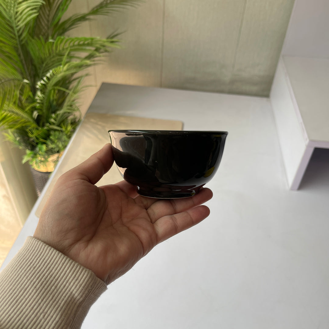 Leftover 4.5 inch raita bowl ( Glossy Black )