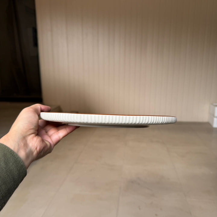 Leftover 10.5 inch Pebble Edge Plate ( Peacock Green Colorline )