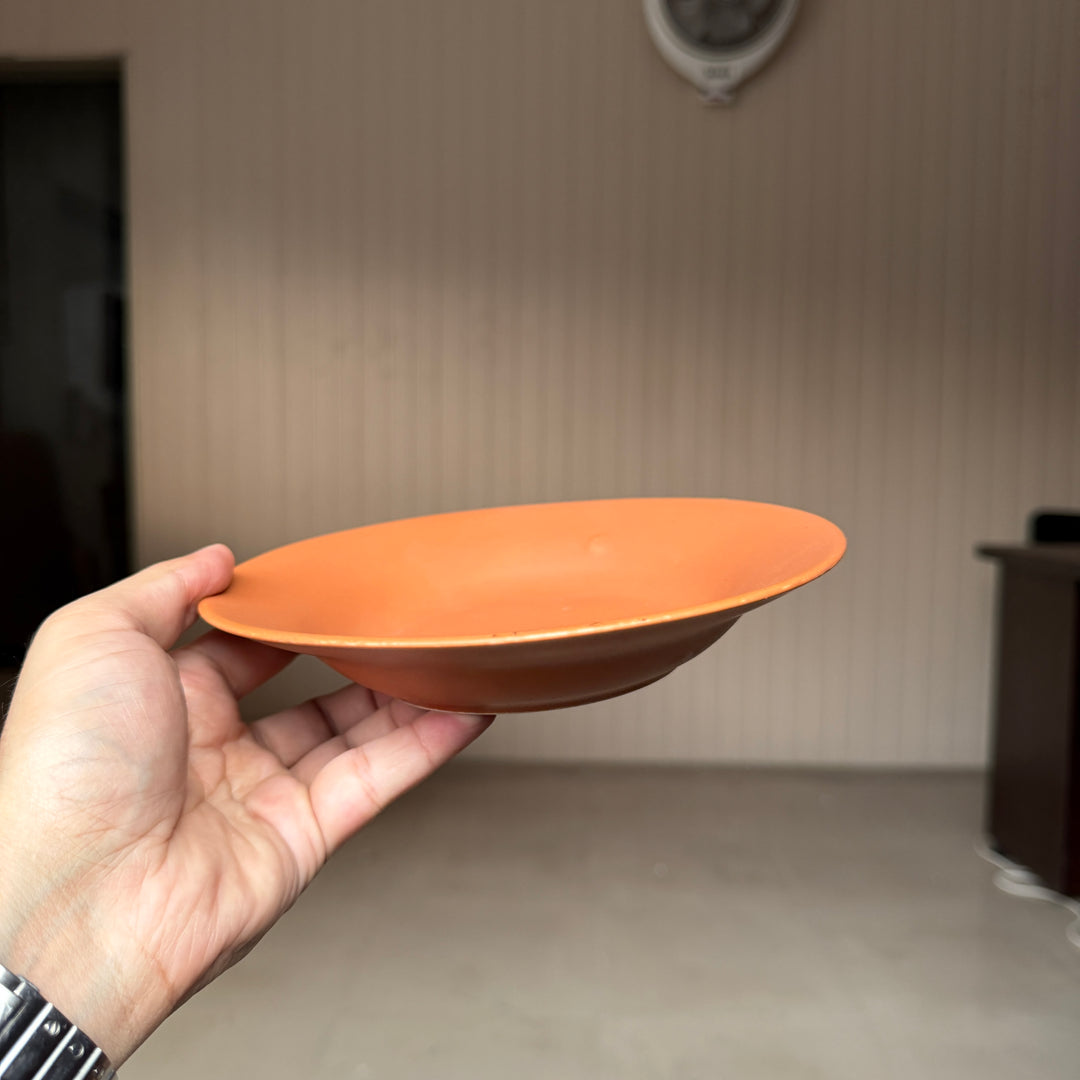 Leftover 7 inch Deep Gravy Plate ( Terracotta Matte ) ( Set of 6 )