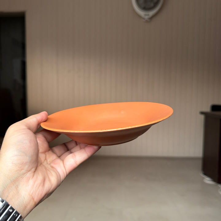 Leftover 7 inch Deep Gravy Plate ( Terracotta Matte ) ( Set of 6 )