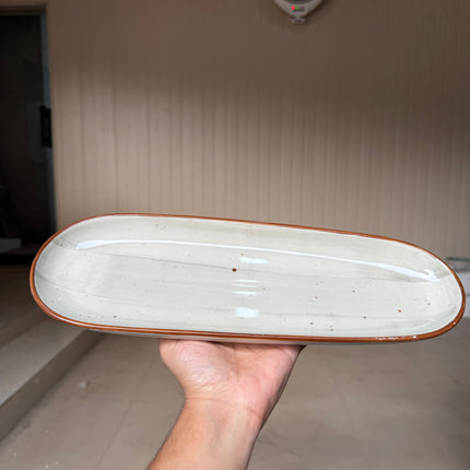 Leftover Oval Serving Platter ( 15"x5" Grey Colorline )