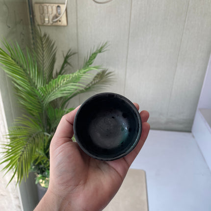 Leftover Round Sauce Ramekin Large ( Black Matte with glossy specks )