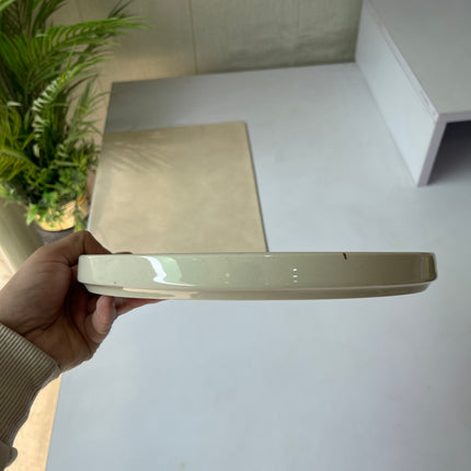 Leftover 10 inch Classic Plate ( Glossy Off-White with Brown Specks )