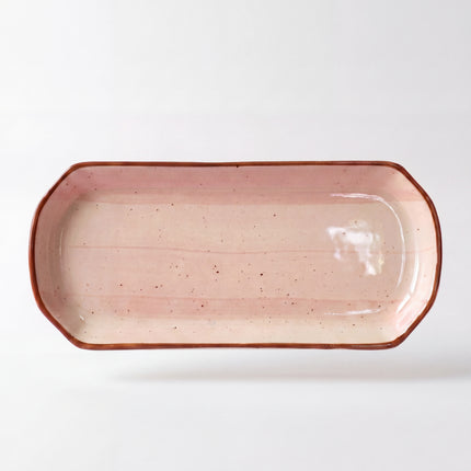 11.5"x6" YM Rectangular Platter ( Pink Colorline )