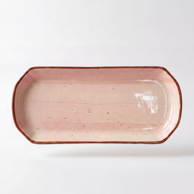 11.5"x6" YM Rectangular Platter ( Pink Colorline )