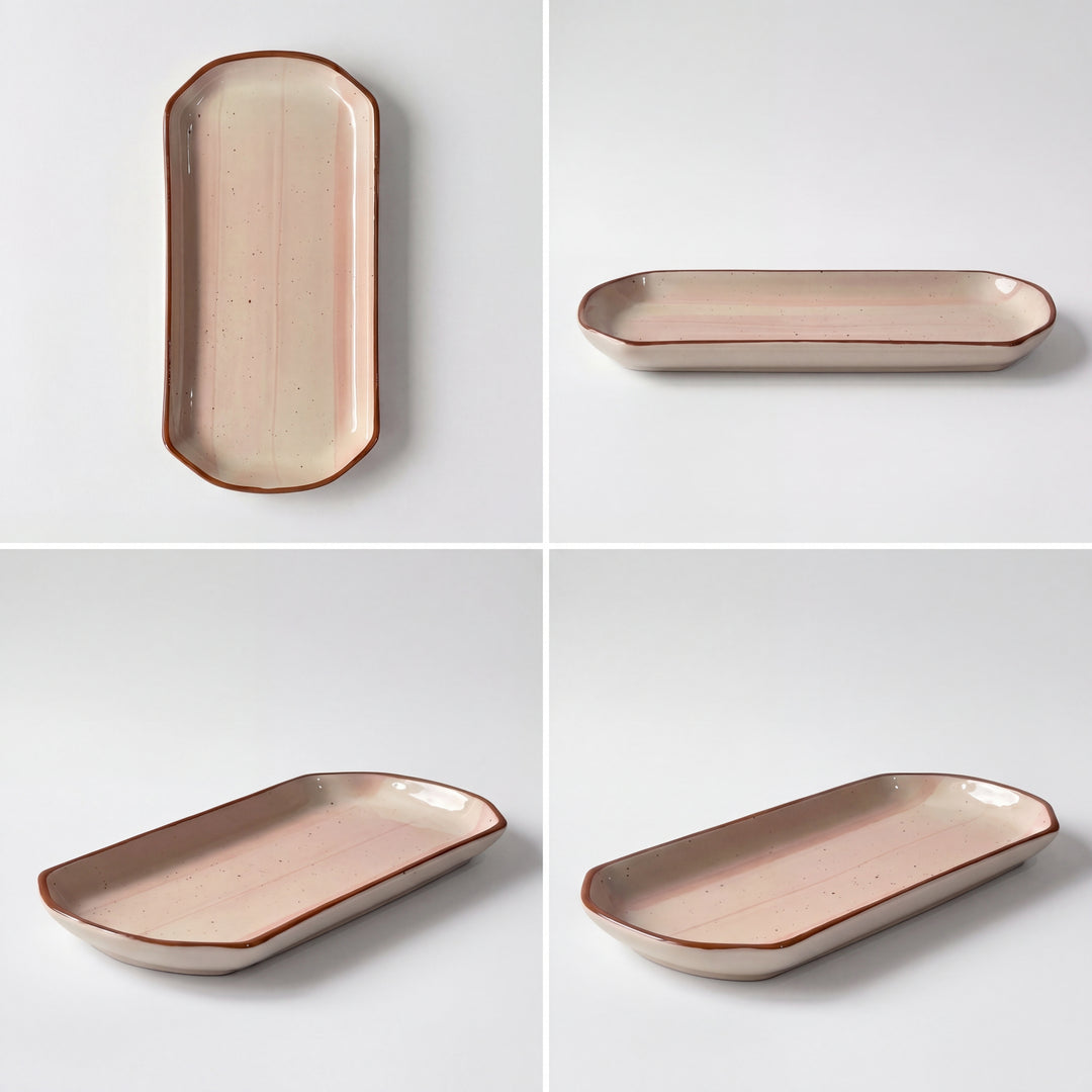 11.5"x6" YM Rectangular Platter ( Rosewater )