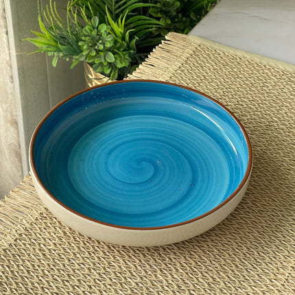 8 inch Deep Classic Plate ( Blue Colorline )