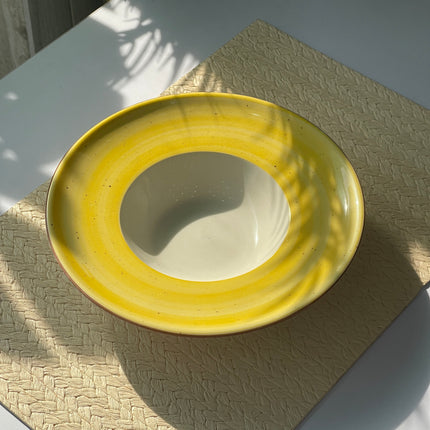 9.5 inch Pasta Plate ( Yellow Colorline )