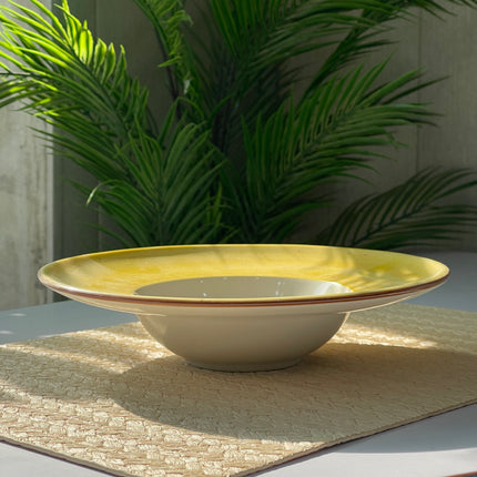 9.5 inch Pasta Plate ( Yellow Colorline )