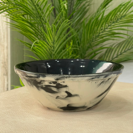 7 inch V Shaped Bowl ( Black Marble )