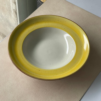 9 inch Deep wide plate ( Yellow Colorline )