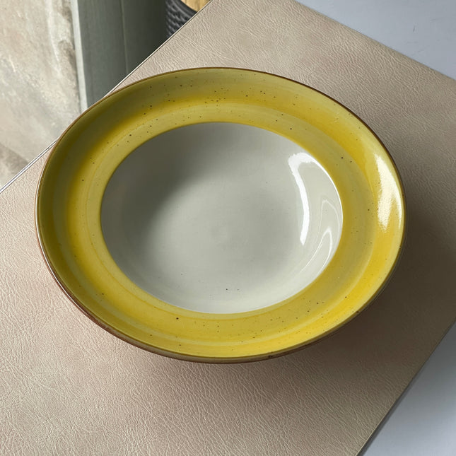 9 inch Deep wide plate ( Yellow Colorline )