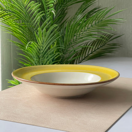 9 inch Deep wide plate ( Yellow Colorline )