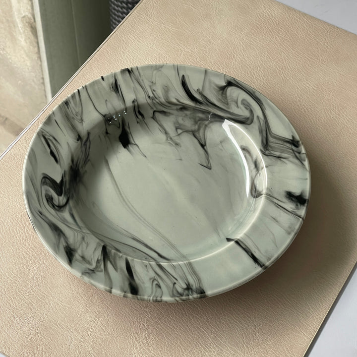 9 inch Deep plate ( Black Marble )