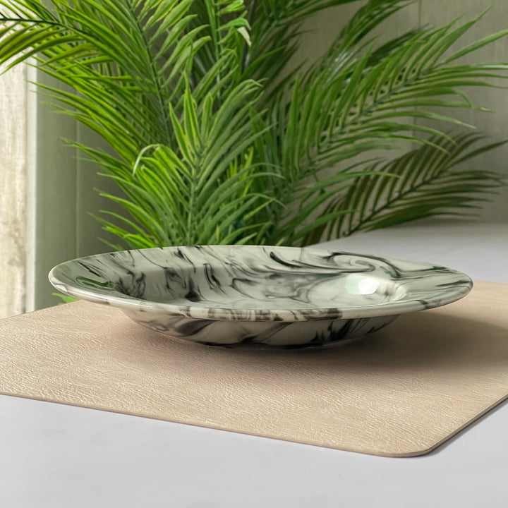 9 inch Deep plate ( Black Marble )