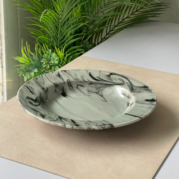 9 inch Deep plate ( Black Marble )