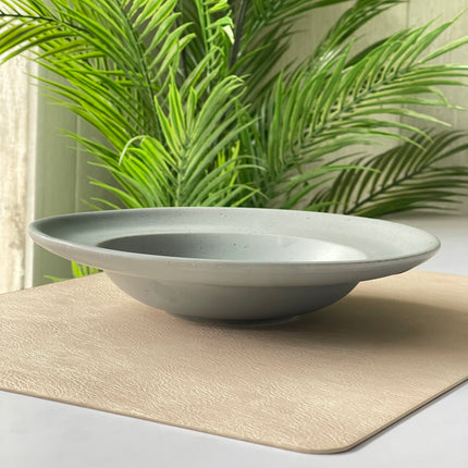 9 inch Deep wide plate ( Grey Matte with black specks )