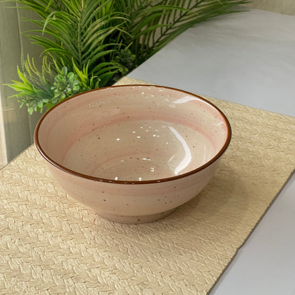 8 inch Round Bowl ( Pink colorline )
