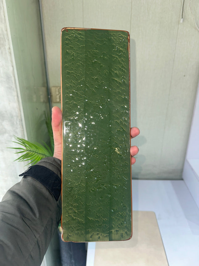 Leftover 15.5" x 6" Flat Rectangular Slab ( Dark Green Colorline )