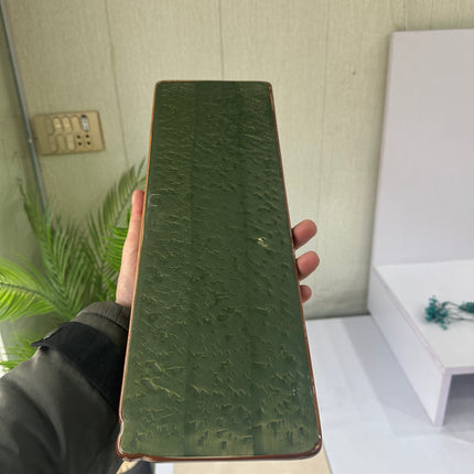 Leftover 15.5" x 6" Flat Rectangular Slab ( Dark Green Colorline )