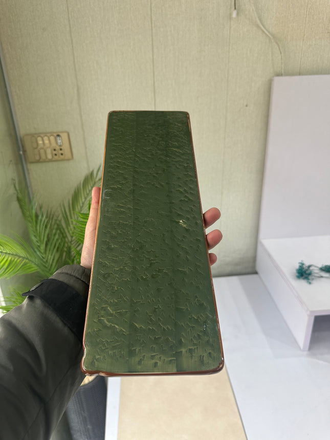 Leftover 15.5" x 6" Flat Rectangular Slab ( Dark Green Colorline )