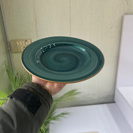 Leftover 9 inch Deep plate ( Peacock Green Colorline )