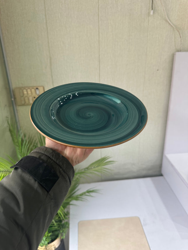 Leftover 9 inch Deep plate ( Peacock Green Colorline )