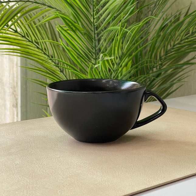 D Handle Coffee Cup Large ( Noir ) ( 330 ml )