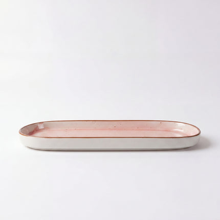 NV Oval Small Platter 12"x4.8" ( Rosewater )